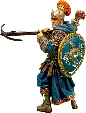 Crossbowman aiming his crossbow