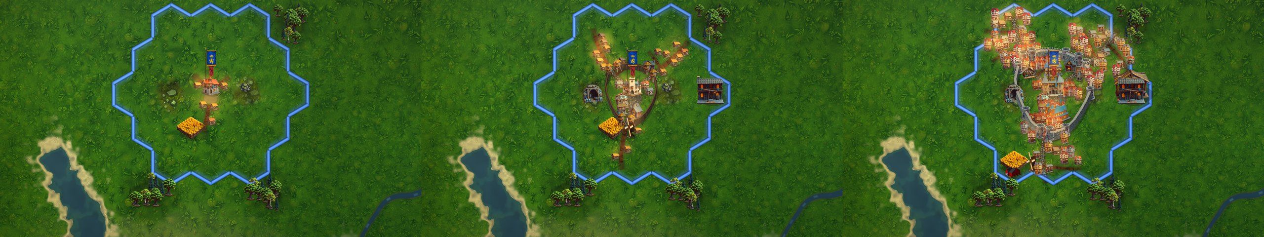 One town growing: a hamlet, a market town and a metropolis